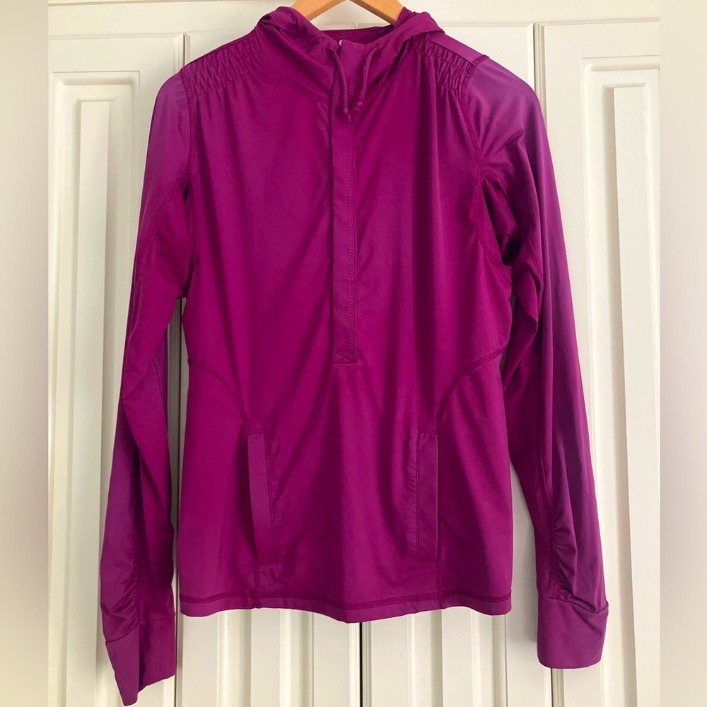 Athleta Magenta Hooded Pullover